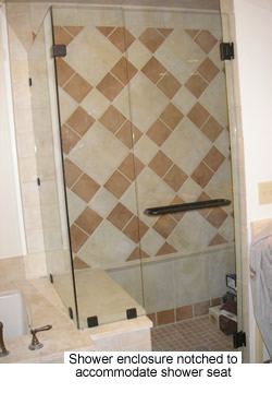 frameless shower enclosure without header