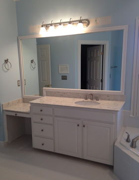 bathroom mirror with frame